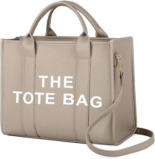 JQAliMOVV The Tote Bags for Women - Large Leather Tote Bag Trendy Travel Tote Bag Handbag Top-Handle Shoulder Crossbody Bags على Amazon.ae - متتبع الأسعار