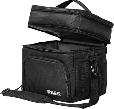 INSMEER Big Lunch Bag for Men, 16L Insulated Lunch Box for Adults, Reusable, Waterproof & Leak-Proof, Double-Deck Cooler Lunch Bags for Travel, Camping, Picnic, Work and School على Amazon.ae - متتبع الأسعار