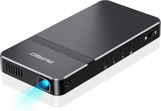 AKASO Mini Projector, Pocket-Sized DLP Portable Projector, 1080P Cookie Projector , Support HDMI WiFI Built-in Rechargeable Battery Stereo Speakers and Remote Control Movie Projector على Amazon.ae - متتبع الأسعار