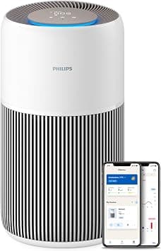 Philips Air Purifier 2200 Series, HEPA NanoProtect + Active Carbon Filter, CADR 400m³/h for 104m², Allergy sufferers, Ultra-quiet, Intelligent and Long-lasting filter (AC2220/10) على Amazon.ae - متتبع الأسعار