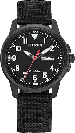 Citizen Men's Sport Casual Garrison 3-Hand Day/Date Eco-Drive Nylon Strap Watch, Arabic Markers, 100 Meters Water Resistant, Luminous Hands and Markers - Amazon.ae Price Tracker