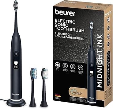 Beurer SC 50 Midnight Ink | Electric Toothbrush with 5 Cleaning Modes | 80,000 Vibrations | Time Display | Includes 2 Replacement Toothbrush Heads | German Engineering | 3-Year Guarantee - Amazon.ae Price Tracker
