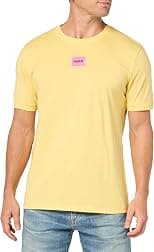 Hugo Boss mens Ribbed Crew Neck Regular Fit Center Logo T-shirt T-Shirt - Best Deal Finder