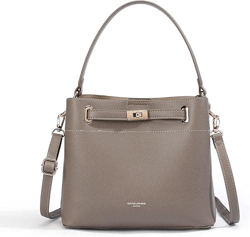 David Jones - Shoulder Bucket Handbag - Medium Size Shoulder Bag - 3 Compartments Multiple Pockets - Elegant Classic Chic City Trendy Designer Bucket Bag on Amazon.ae - Price Tracker
