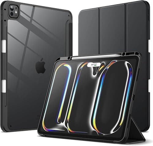 JETech Case for iPad Pro 13" M5/M4 (2025/2024), Black | Clear Transparent Back, Pencil Holder, Slim Shockproof Cover, Tri-Fold Stand, Auto Wake/Sleep on Amazon.ae - Price Tracker