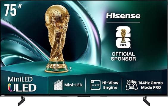 Hisense 75-Inch U7Q Series Mini-LED ULED 4K UHD Smart TV - QLED, Native 144Hz, 1000-Nit, Dolby Vision IQ, Full Array Local Dimming, Game Mode Pro, Alexa Compatibility (75U7Q, 2025 Model) on Amazon.ae - Price Tracker
