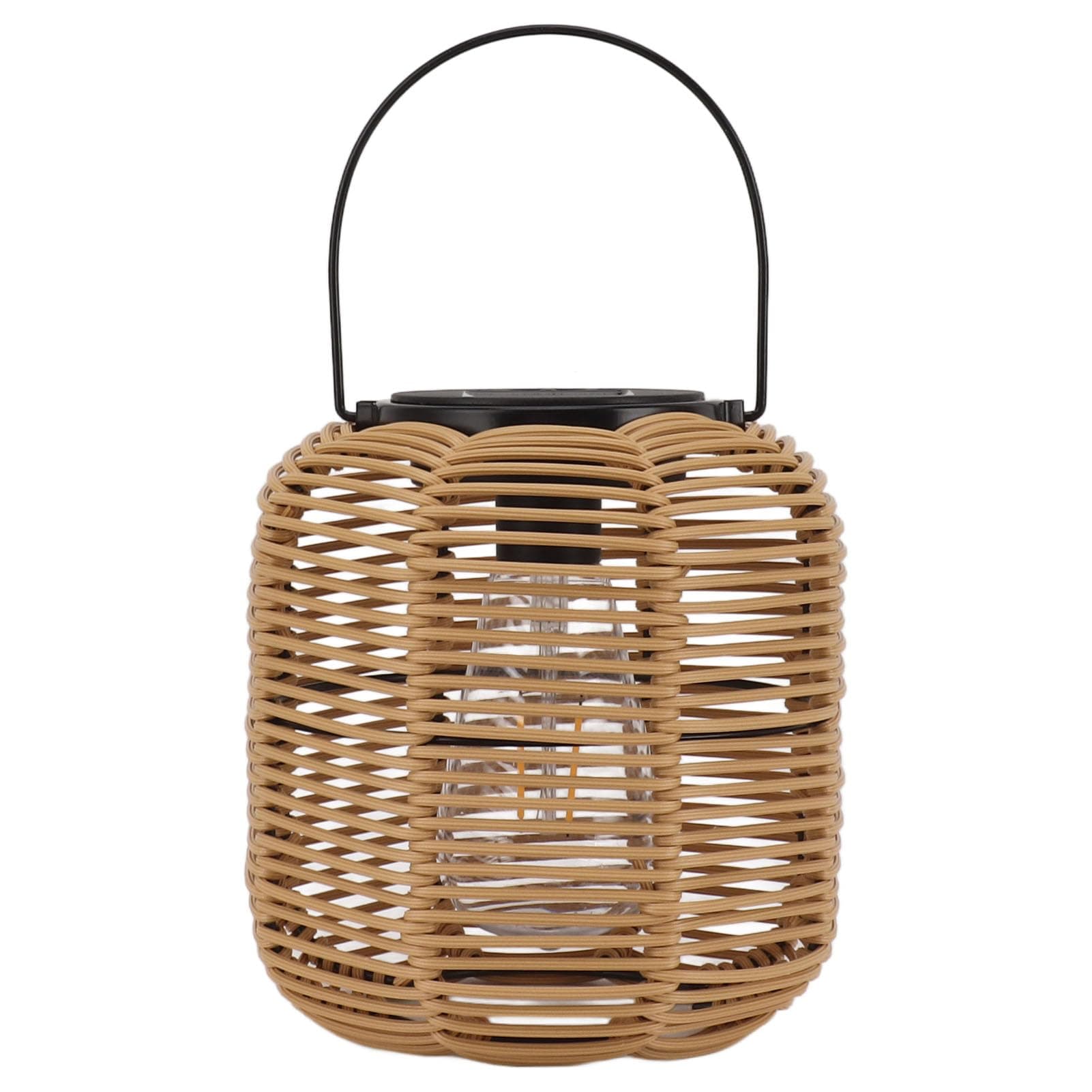 Luocute Hanging Solar Lantern Outdoor Waterproof, Large Rattan With Handle, Bright Lights Warm Light For Garden Patio Yard Decoration Tungsten on Amazon.ae - Price Tracker