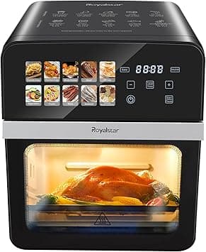 ROYALSTAR 1800W Digital Air Fryer Oven, 12L Large Capacity,10-in-1 Cooking Functions with 360° Rapid Air Circulation,LCD Touch Screen,120°F-400°F Temperature Control, for Baking, Roasting, Dehydrating on Amazon.ae - Price Tracker