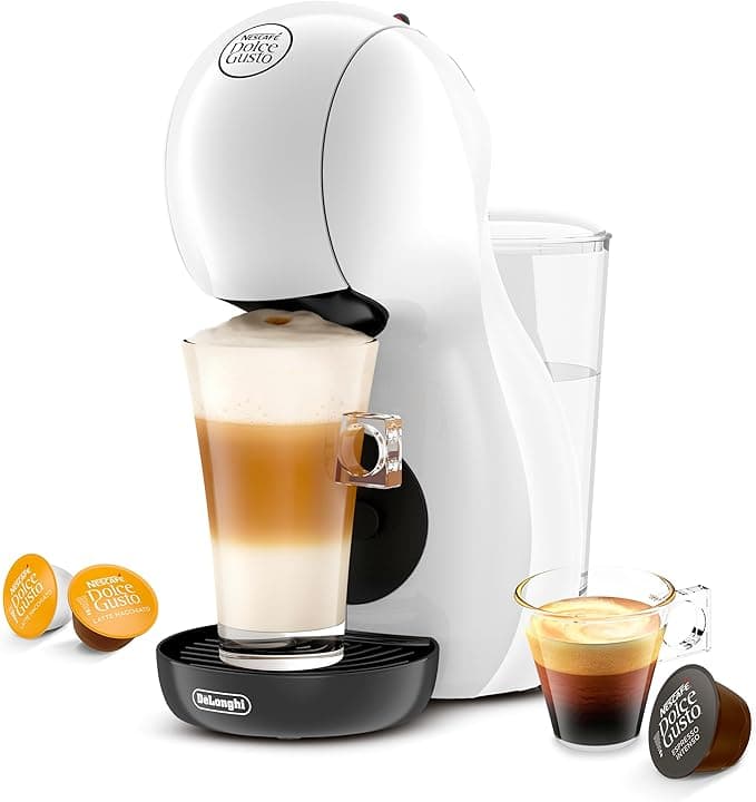 NESCAFÉ DOLCE GUSTO De'Longhi Piccolo XS EDG210.WB Coffee Maker for Capsules, Espresso, Cappuccino and more, EDG210.WB, 0.8 L, Black and White on Amazon.ae - Price Tracker