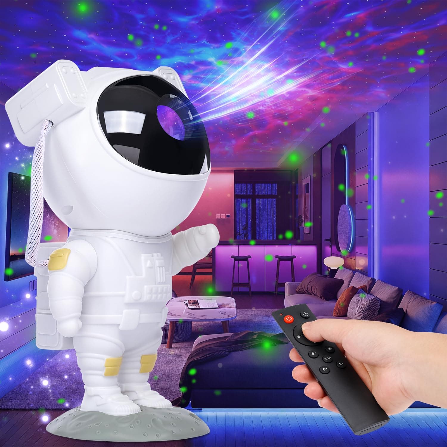 Amosse Star Projector Galaxy Night Light,Birthday Gifts Toys for 2-10 Year Old Boys Girls- Astronaut Starry Nebula Ceiling LED Lamp with Timer and Remote,Projection Lights for Bedroom Décor - White on Amazon.ae - Price Tracker