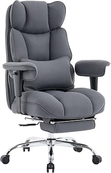 Efomao Big & Tall Office Chair with Footrest, Heavy-Duty High-Back Executive Mesh Desk Chair with Lumbar Support, Smoke Grey Computer Chair for Home Office on Amazon.ae - Price Tracker