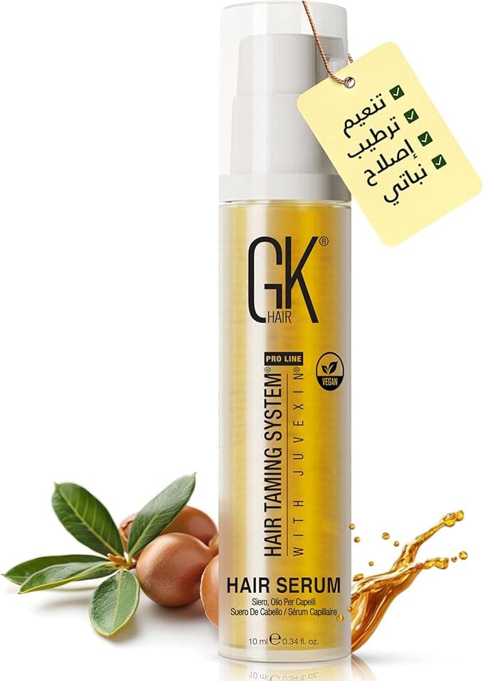 GK HAIR Global Keratin 100% Organic Argan Oil Anti Frizz Mini Serum (0.34 Fl Oz/10ml) Styling Smoothing Strengthening Hydrating & Nourishing Heat Protection Shine Frizz Control Dry Damage Hair Repair on Amazon.ae - Price Tracker