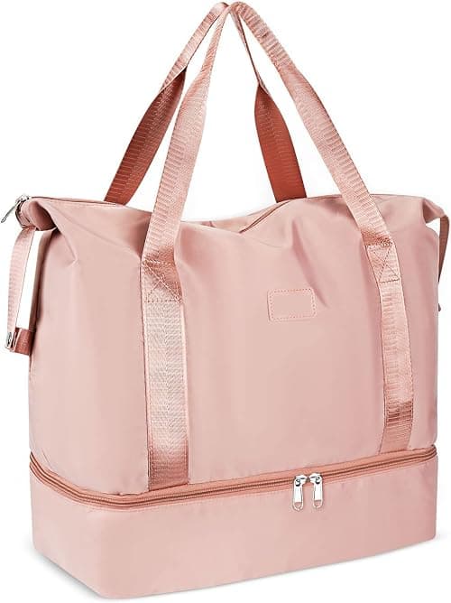 Makingtec Travel Duffel Bag, 36L Weekend Bag With Trolley Sleeve, Dry & Wet Seperated Sports Gym Waterproof Shopping Carry On For Women Men Weekender Tote Hospital على Amazon.ae - متتبع الأسعار