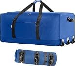 Finnhomy 120L Foldable Rolling Duffel Bag with 3 Wheels, Light Weight Travel Duffel bag with Large Loading Capacity, 32 inch Rolling Duffel bag with Shoulder Strap for Travel Camping Sports - Best Deal Finder