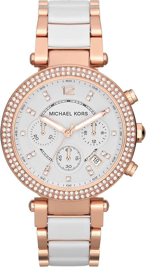 Michael Kors Parker Stainless Steel Watch With Glitz Accents on Amazon.ae - Price Tracker