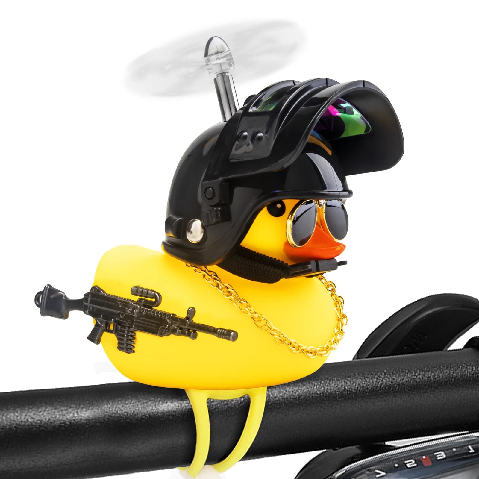 Cool Gadgets for Motorcycles, Rubber Duck Bike Bell, Squeeze Ducks with Helmet for Cycling Car Dashboard Decorations Motorcycle Bicycle Accessories on Amazon.ae - Price Tracker