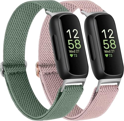 Vancle 2 Pack Elastic Bands for Fitbit Inspire 3 Bands Women, Breathable Adjustable Replacement Stretchy Nylon Loop Wristband Sport Straps Compatible with Fitbit Inspire 3 Fitness Tracker on Amazon.ae - Price Tracker