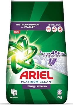 Ariel Fast Dissolving Laundry Detergent Powder with Lavender, 9 KG - متتبع أسعار Amazon.sa