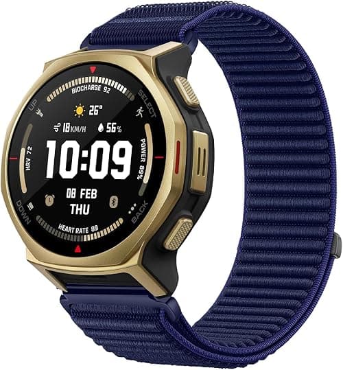 GIOPUEY 22 mm 20 mm Straps Compatible with Amazfit T-Rex 3 Pro 48 mm/T-Rex 3 PRO 44 mm, Breathable Nylon Sport Loop Strap Made of Soft Nylon Braided Strap Band on Amazon.ae - Price Tracker