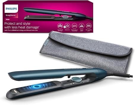 Philips 7000 Series Hair Straightener with ThermoShield Technology, [Model BHS732/00] Blue on Amazon.ae - Price Tracker
