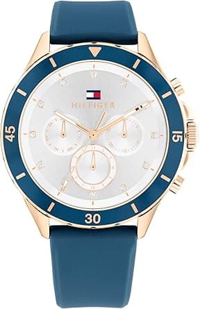 Tommy Hilfiger MELLIE WOMENS SILVER DIAL IONIC PLATED CARNATION GOLD STEEL & BLUE ALUMINUM Watch - 1782741 on Amazon.ae - Price Tracker