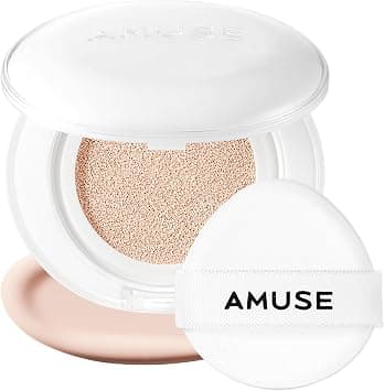 AMUSE Ceramic Skin Perfector Cushion Foundation (01 PORCELAIN) | Long-lasting, Lightweight, Semi-matte, Flawless Coverage, Hypoallergenic, Vegan, Korean Beauty (15g / 0.52oz.) - Best Deal Finder