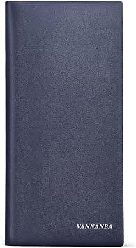 VANNANBA Full Grain Wallet for Men RFID Blocking Leather Checkbook Wallet,Slim Bifold Credit Card Holder with ID Window & Gift Box on Amazon.ae - Price Tracker
