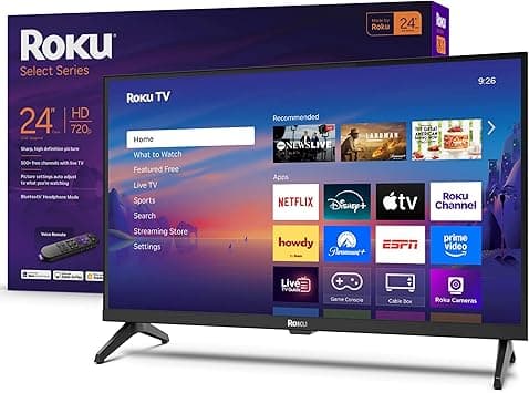 Roku Smart TV 2025 – 24-Inch Select Series, 720p HD TV TV with Voice Remote – Flat Screen LED Television with Wi-Fi for Streaming Live Local News, Sports, Family Entertainment on Amazon.ae - Price Tracker