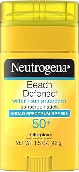 Neutrogena Beach Defense Sunscreen Stick with Broad Spectrum SPF 50+, Lightweight Water-Resistant Sunscreen with Oil-Free & PABA-Free Formula, 1.5 Ounce (Pack of 1) - Best Deal Finder