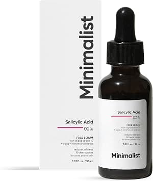 Minimalist 2% Salicylic Acid Serum For Oily Skin | Helps With Open Pores, Breakouts, Blackheads & Bumpy Texture | BHA Based Exfoliant for Oily Skin | 30ml on Amazon.ae - Price Tracker
