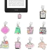 مجموعة دلايات للقارئ الالكتروني من توستمركس - 9 قطع من سدادات غبار اكريليك مخصصة لاجهزة Kindle Type C، ملحقات محبي الكتب المرحة، تحمي المنافذ وتضيف لونًا للطلاب والمعلمين - دليلك لأفضل العروض