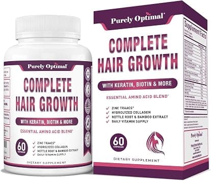 Premium Hair Growth for Women & Men - Hair Growth Vitamins w/Biotin & Keratin - Prevents Hair Loss & Thinning, Supports Thicker Healthier Hair Growth - Supplement for All Hair Types, 60 Capsules على Amazon.ae - متتبع الأسعار