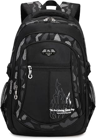 BABUN Backpack for Boys Elementary Middle School Bags Kids Heavy Duty Durable Teenage Student Bookbag Travel Waterproof 18in on Amazon.ae - Price Tracker