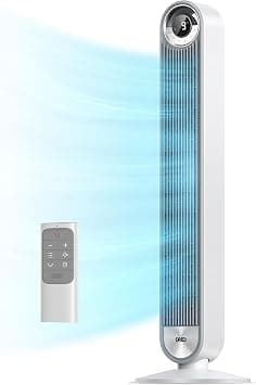 DREO Tower Fan for Bedroom, Upgraded DC 28ft/s Velocity, 9 Speeds on Amazon.ae - Price Tracker