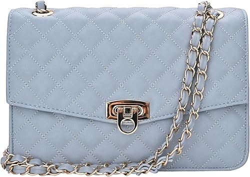 GM LIKKIE Quilted Shoulder Bag for Women, Medium Flap Crossbody Handbag with Chain Strap, Soft Vegan Leather Clutch Purse on Amazon.ae - Price Tracker