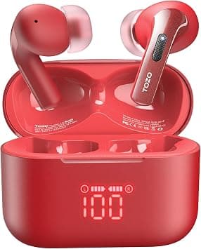 TOZO T20 Wireless Earbuds 97H Playtime, Wireless Charging LED Display Case | 10mm Deep Bass Sound, Dual Mic ENC Clear Calls, IPX8 Waterproof, Bluetooth 5.3, Comfortable Fit Ear Buds For Daily Use on Amazon.ae - Price Tracker