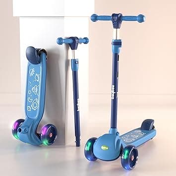 Baybee Blaze Storm Skate Scooter for Kids 3 Wheel Kids Scooter with 4 Height Adjustable Handle Kick Scooter with LED PU Wheels & Rear Brake | Runner Scooter for Kids 3 to 8 Years Boy Girl on Amazon.ae - Price Tracker