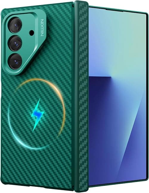 Nillkin Super Frosted Shield Pro Case for Samsung Galaxy S25 Ultra – Matte Anti-Slip Protective Cover with Shock Absorption, Raised Lens Guard & Precise Fit – Green على Amazon.ae - متتبع الأسعار