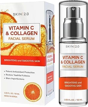 Vitamin C Serum With Collagen - Dermatologist Tested Korean Care for Dark Spots & Brightening - Anti Aging & Acne Facial Serum - Cruelty Free - For All Types - 1.69Fl. oz - Amazon.ae Price Tracker