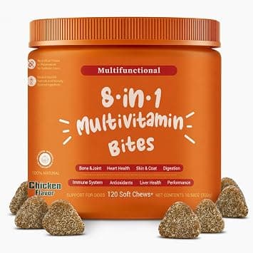 SKY-TOUCH 8-in-1 Multivitamin Chewable Gummies for Cats and Dogs – Supports Hip, Joint, Skin, and Coat Health Suitable for Cats and Dogs (Including Seniors) Chicken 120ct on Amazon.ae - Price Tracker