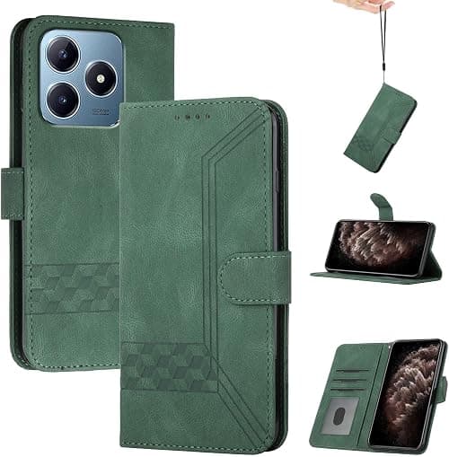 Cover Compatible with ZTE Blade V60 Smart Phone Case Wallet Card Slot Flip Stand Green on Amazon.ae - Price Tracker