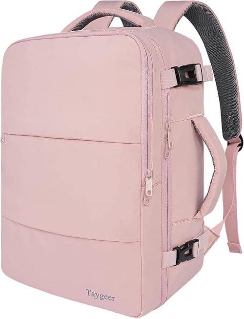 Taygeer Travel Backpack for Women, Carry On Rucksack with USB Charging Port and Shoe Pouch, Flight Approved Laptop Bookbag, College Gym Bag Casual Daypack for Weekender Business Hiking on Amazon.ae - Price Tracker