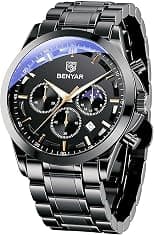 BY BENYAR Mens Watch Waterproof Chronograph Date Watch for Men Quartz Movement Analog Watch Business Casual Gift for Men - Best Deal Finder