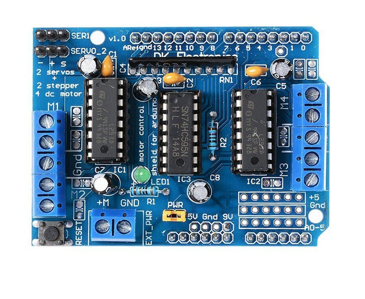 DollaTek L293D Motor Drive Shield Expansion for Arduino Duemilanove Mega UNO R3 AVR ATMEL on Amazon.ae - Price Tracker