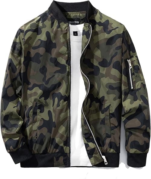 URBANFIND Men's Slim Fit Lightweight Sportswear Jacket Casual Bomber Jacket on Amazon - Best Deal Finder