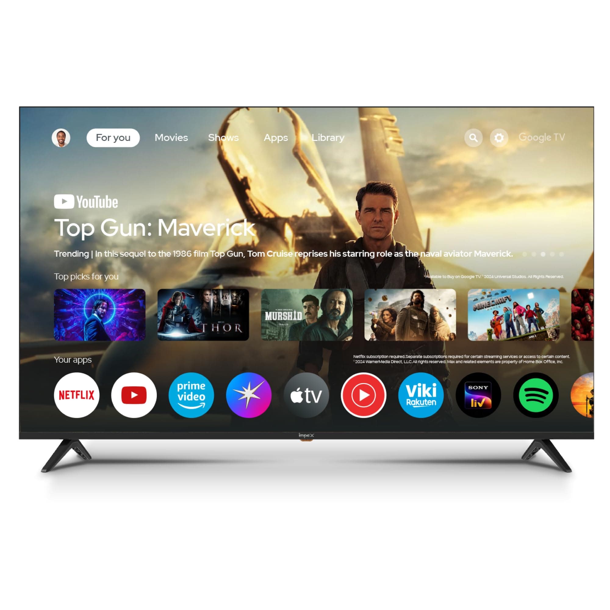 IMPEX 50 Inch Smart Google QLED TV, 4K Ultra HD Television, Dolby Audio, Voice Control Remote, WiFi & Bluetooth, HDMI ARC, 2GB RAM 16GB ROM, Wall Mount, DVB T2/S2, 2 Years Warranty, evoQ 50S4QLC2R120 on Amazon.ae - Price Tracker