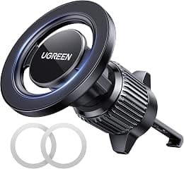 UGREEN MagSafe Car Phone Holder Magnetic Car Mount, [360° Rotation Super Stable], One-hand Auto Lock, No Blocking Air Vent Magnetic Mobile Holder, Fit for iPhone 17/16/15, Samsung S25/24/23/Z Flip - Best Deal Finder
