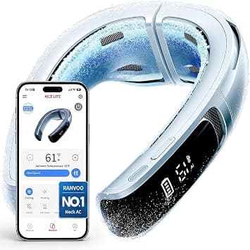 AICE LITE MAX 2026 AI Neck Air Conditioner, Real AC Neck Cooling Fan, White on Amazon.ae - Price Tracker
