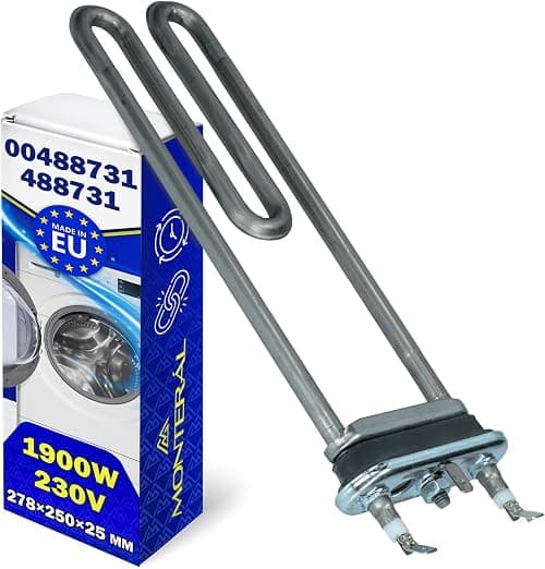 Heating Element Washing Machine 1900W 230V with Original Code 00488731 488731 for Bosch for Balay for Constructa for Siemens - MADE IN EU - 10 Year Warranty - MONTERAL على Amazon.ae - متتبع الأسعار
