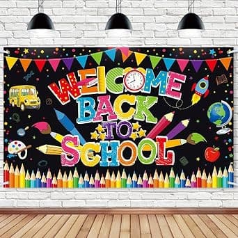 Welcome Back to School Banner Backdrop- XtraLarge, 72x44 Inch, Back to School Poster, First Day of School Decorations, Welcome Back to School Decorations for Classroom, Back to School Party Decor on Amazon.ae - Price Tracker